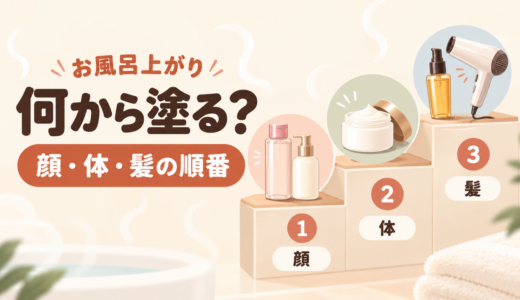 お風呂上がりのスキンケアは何が先？顔・体・髪の順番と汗が引かない日のケア